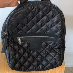 Chanel Backpack Black Puffy